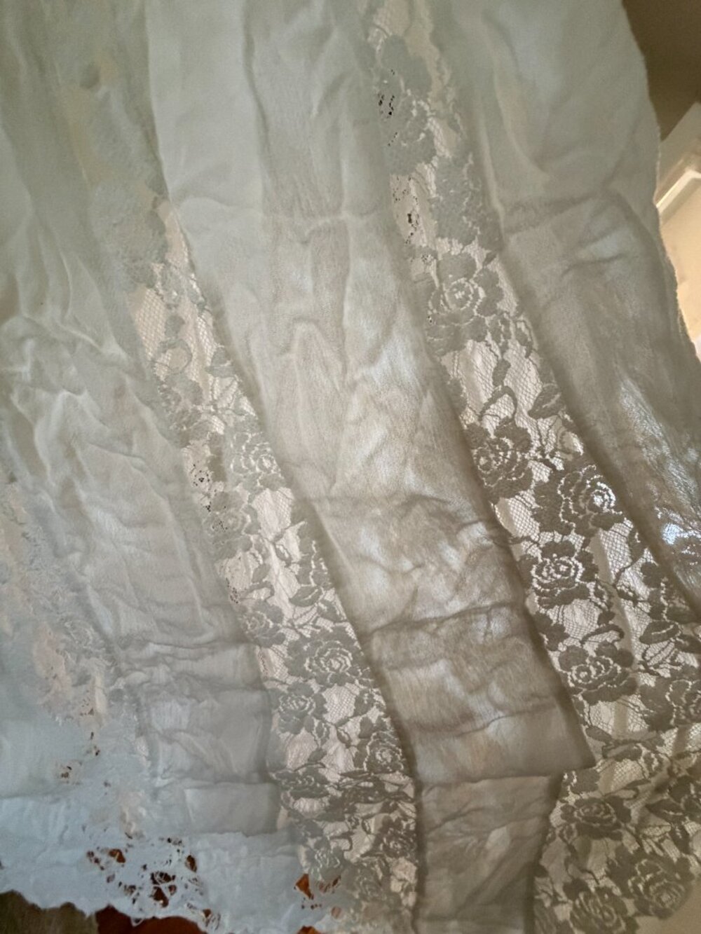 Free People One Beautiful Ivory Hailee Lace Maxi Beach Dress Medium - Picture 4 of 11